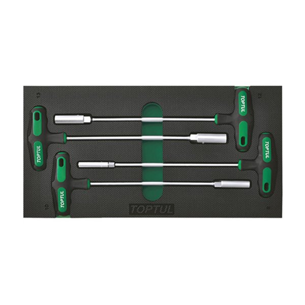 Toptul 4pc Hex Nut Driver T-Handle Set (Modular Insert Tray System ...