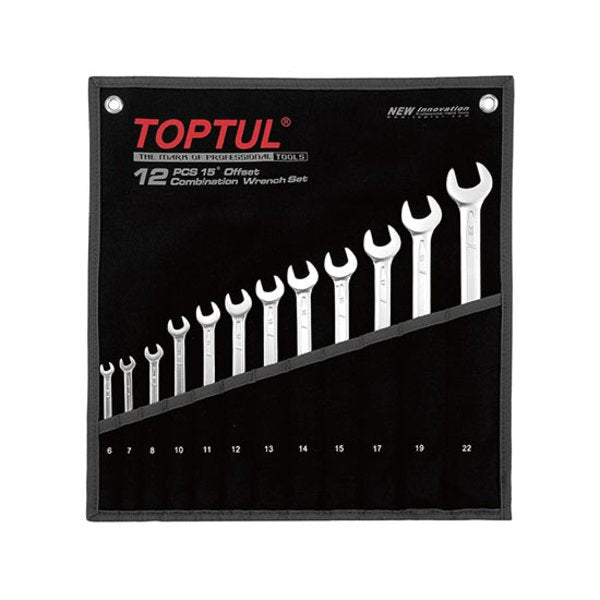 Toptul 8pc Long Combination Spanner Set - Metric