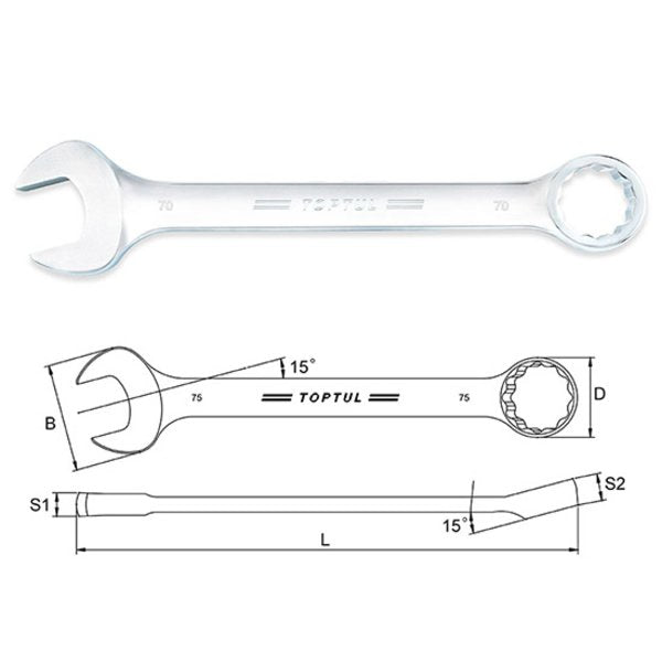 Toptul 48mm Standard Combination Spanner