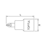 Toptul Pozi Bit Socket 3/8in Dr. x PZ3