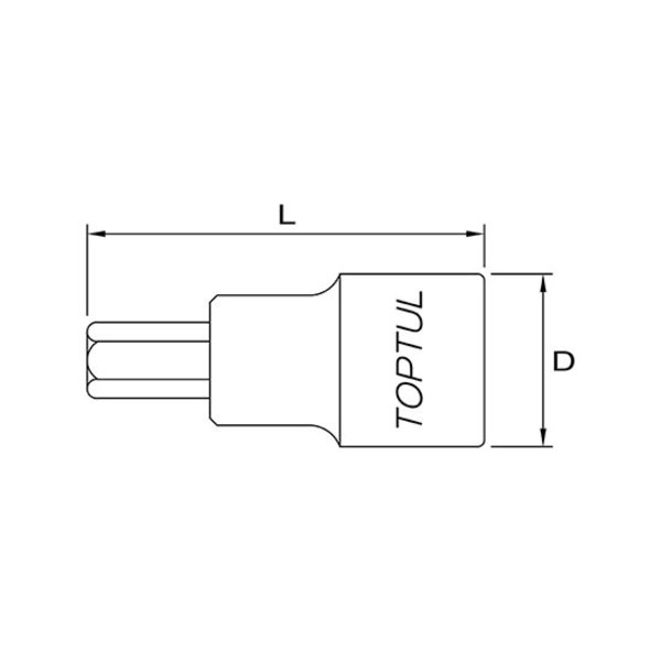 Toptul Star (Torx) Bit Socket 3/8in Dr. x T30