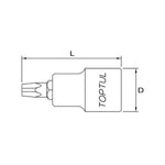 Toptul Pentacle Bit Socket 1/2in Dr. x T45