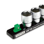 Toptul 1/2in Dr. x 260mm Magnetic Aluminium Socket Rail 10pc Set