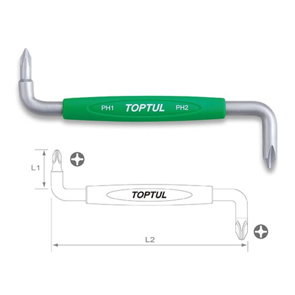 Toptul PH1 x PH2 Offset Screwdriver