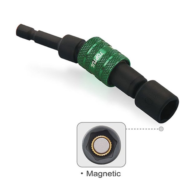 Toptul 1/4in Hex Shank Universal Swivel Magnetic Power Nut Setter 6mm