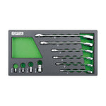 Toptul 10pc Pro-Series Reverisble Ratchet Combination Spanner Set (Modular Insert Tray System)