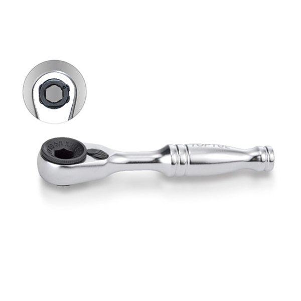 Toptul 1/4in Dr. 60T Mini Reversible Ratchet Handle