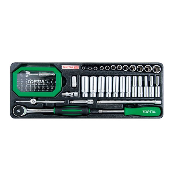 Toptul 66pc 1/4in Dr. 6pt Socket Set