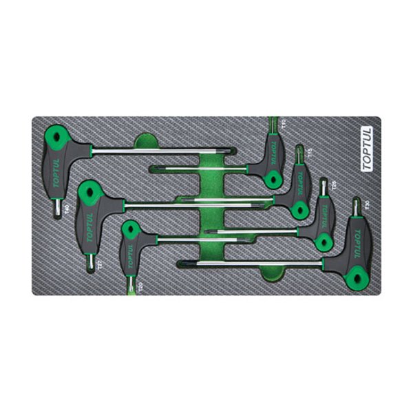 Toptul 7pc Two Way Star & Tamperproof Key Wrench Sket (Modular Insert Tray System)