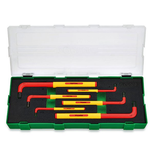 Toptul 6pc VDE Extra Long Hex Key Wrench Set