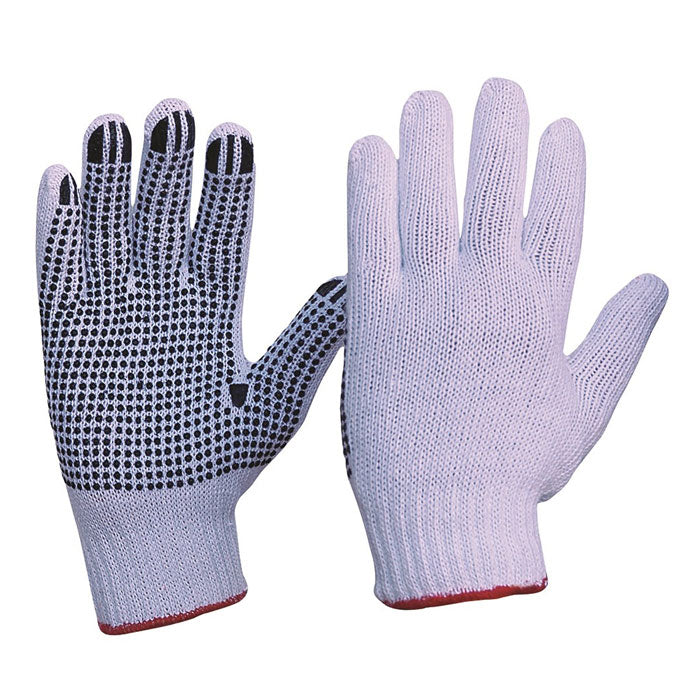 Pro Choice Safety Knitted Poly/Cotton With PVC Dots Gloves Ladies Size