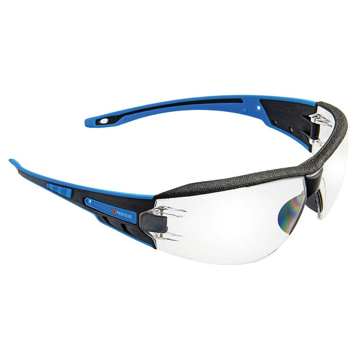 Proteus Safety Glasses 1 Clear Lens Integrated Brow Dust Guard