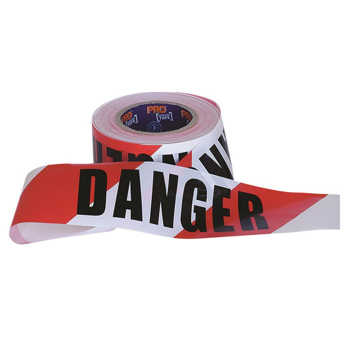 Pro Choice Safety Barricade Tape - 100m X 75mm Danger Print