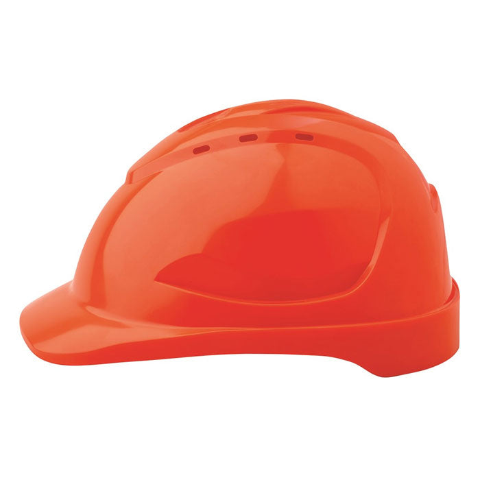 Pro Choice Safety V9 Hard Hat Vented Pushlock Harness - Fluro Orange