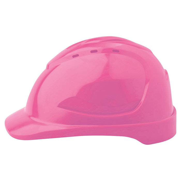 Pro Choice Safety V9 Hard Hat Vented Pushlock Harness - Fluro Pink