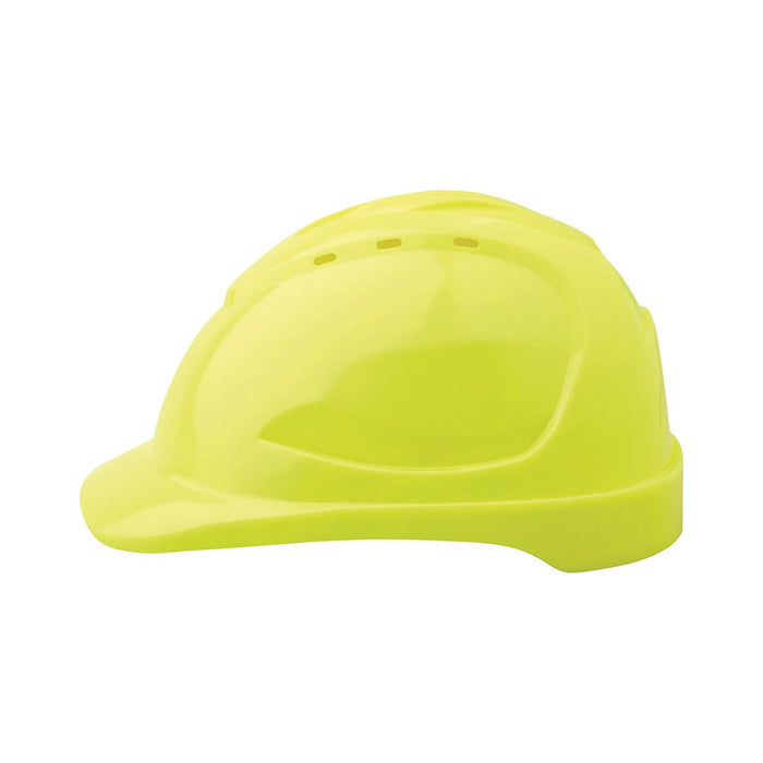 Pro Choice Safety V9 Hard Hat Vented Pushlock Harness - Fluro Yellow