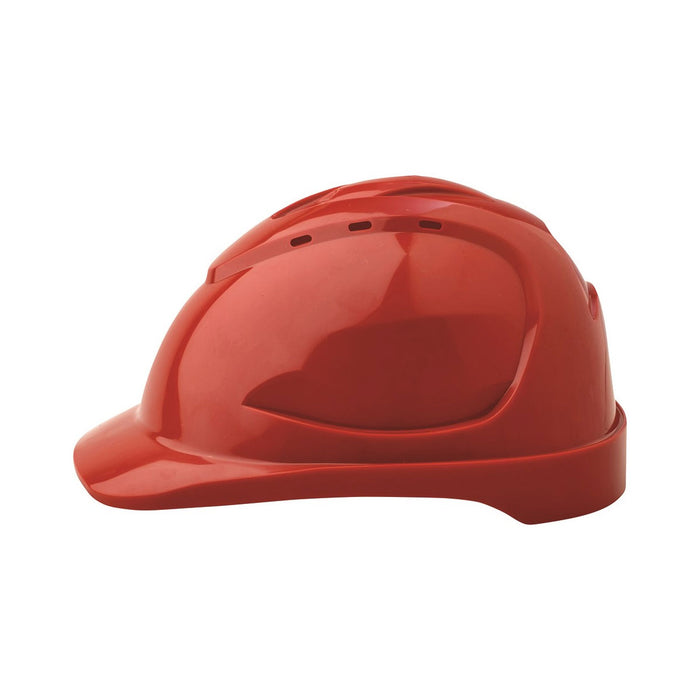 Pro Choice Safety V9 Hard Hat Vented Pushlock Harness - Red