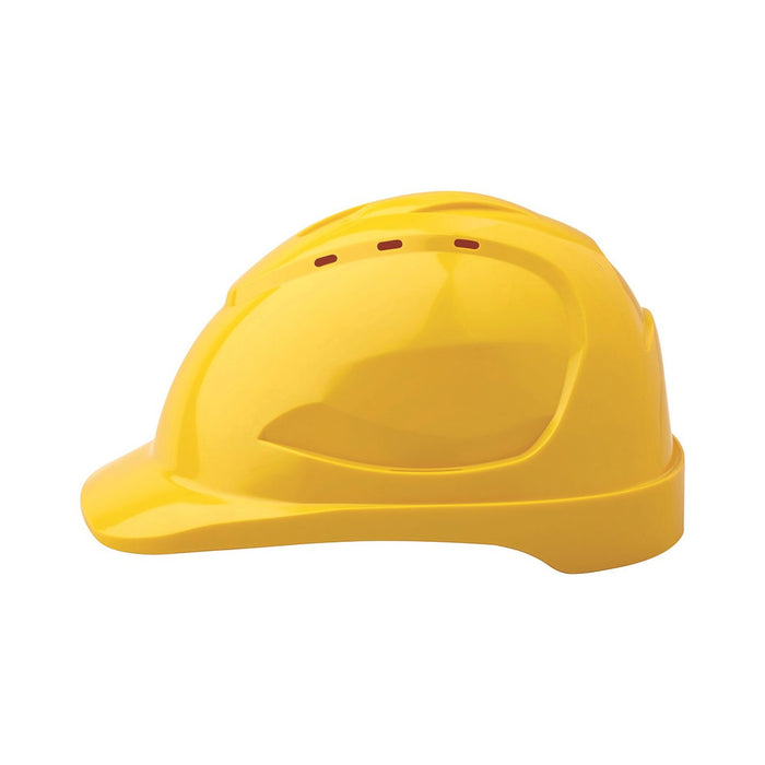 Pro Choice Safety V9 Hard Hat Vented Pushlock Harness - Yellow