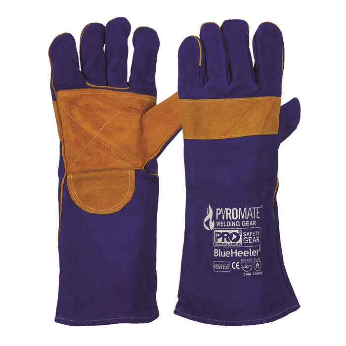 Pro Choice Safety Blue & Gold Welder's Gloves Large