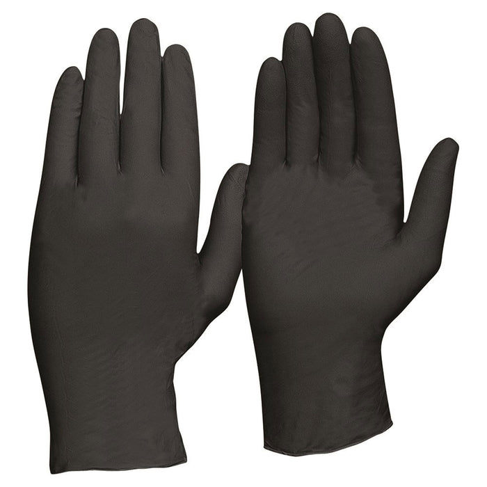 Pro Choice Safety Disposable Nitrile Powder Free Heavy Duty Black Gloves Large