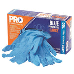 Pro Choice Safety Disposable Blue Nitrile Powder Free Gloves Medium