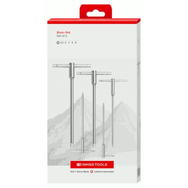 PB Swiss Sliding T-Handle Driver Set, 5 Pce