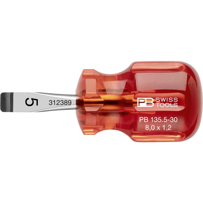 PB Swiss 135 Classic Stubby Slotted Screwdrivers