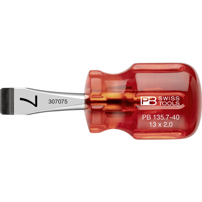 PB Swiss 135 Classic Stubby Slotted Screwdrivers