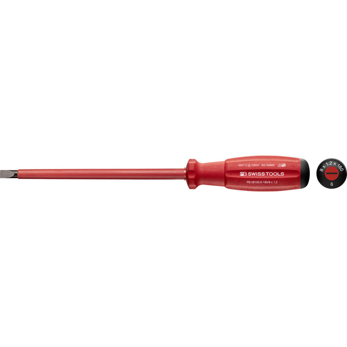 PB Swiss 58100 SwissGrip VDE Slotted Screwdrivers
