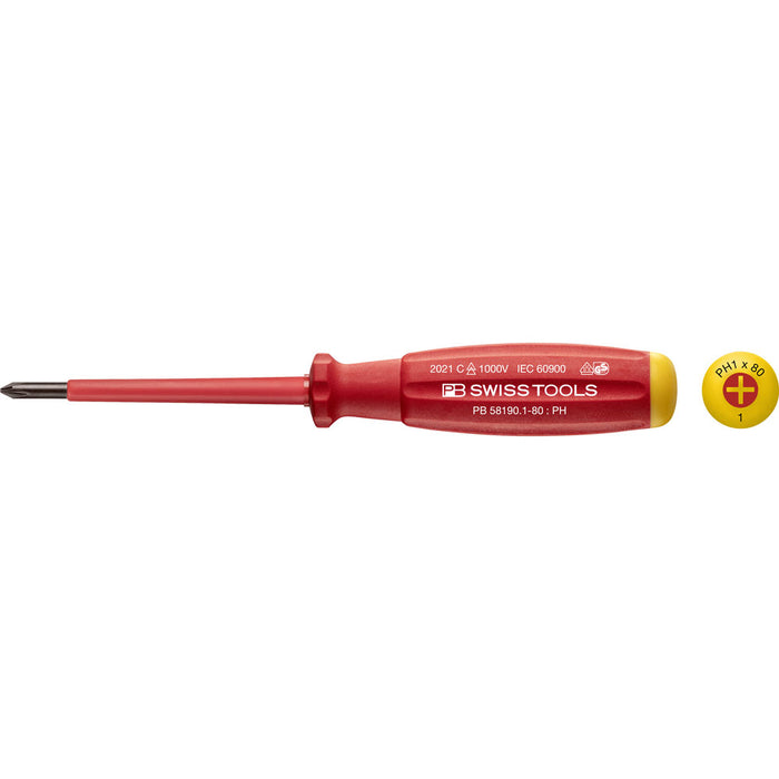 PB Swiss 58190 SwissGrip VDE Phillips Screwdrivers