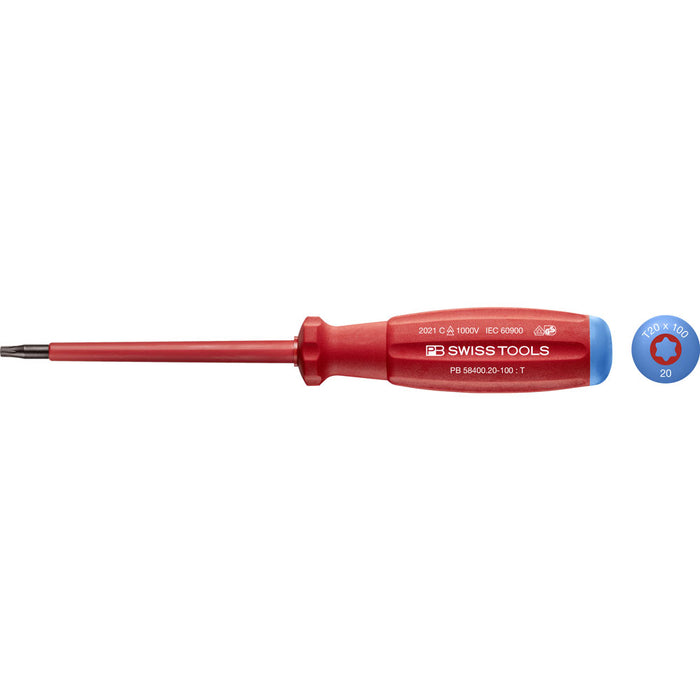 PB Swiss 58400 SwissGrip VDE Torx Screwdriver TX20 x 100mm
