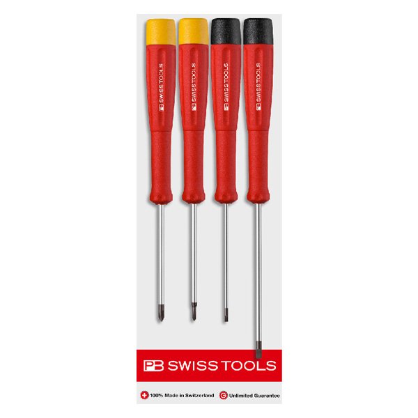 PB Swiss 4 Pce Electronic SL/PH Precision Screwdriver Set