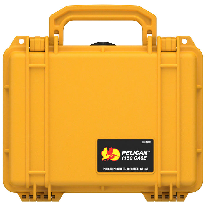 Pelican # 1150 Protector Case - Yellow - With Foam (240 x 198 x 109mm)