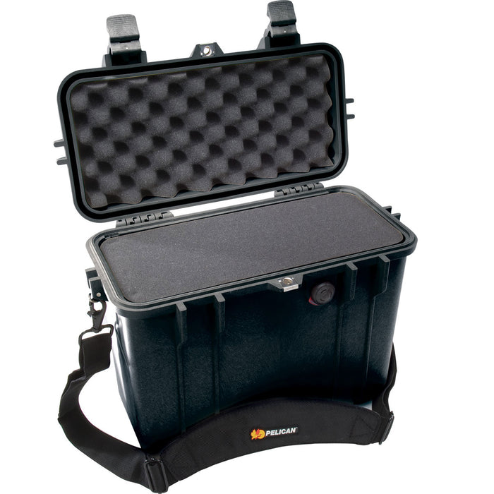 Pelican # 1430 Top Loader Case - Black - With Foam (417 x 221 x 334mm)