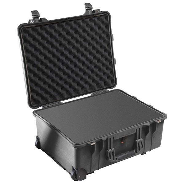 Pelican 1560B Wheeled Case - Black - With Foam (56.1 x 45.5 x 26.5 cm)