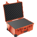 Pelican # 1560 Wheeled Case - Orange - With Foam (561 x 455 x 265mm)