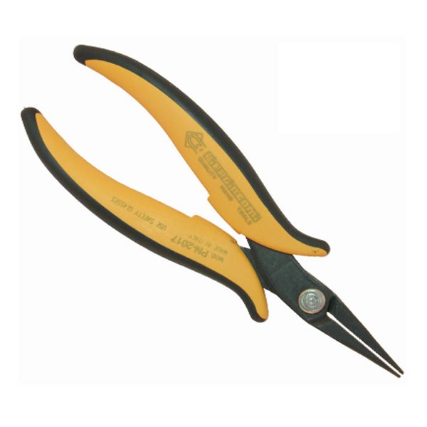 Piergiacomi Long Flat & Serrated Nose Pliers, Rounded Externally PN2017