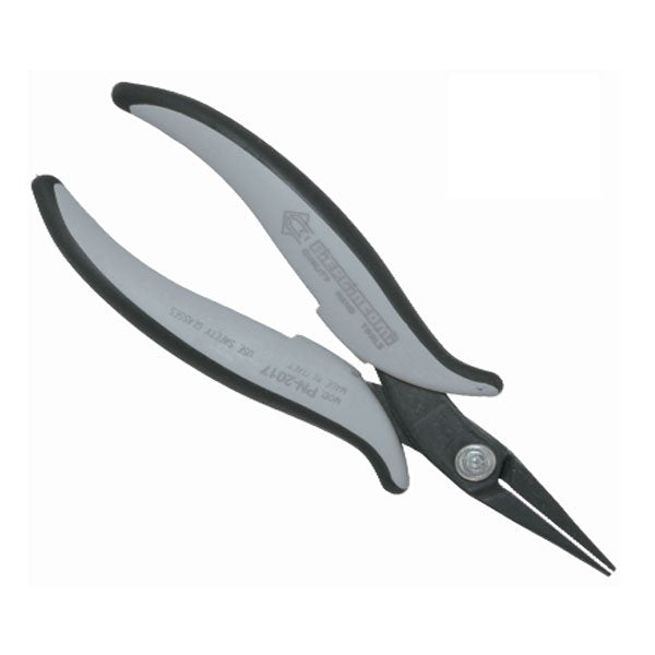 Piergiacomi ESD Long Flat & Serrated Nose Pliers, Rounded Externally PN2017D