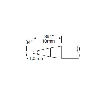 Metcal Tip Chisel 1mm (0.039 In) 30 DEG