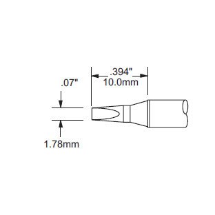 Metcal Tip Chisel 1.78mm (0.07 In) 30 DEG