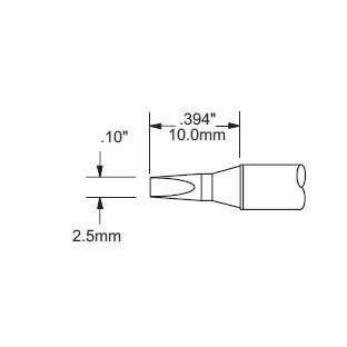 Metcal Tip Chisel 2.5mm (0.098 In) 30 DEG
