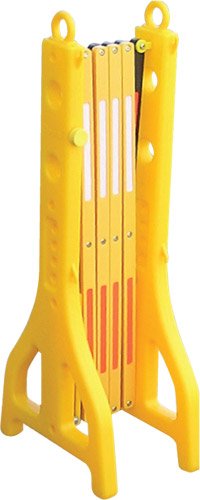 Brady Plastic Expanding Barrier, L2.4 Meters, Plastic, Yellow