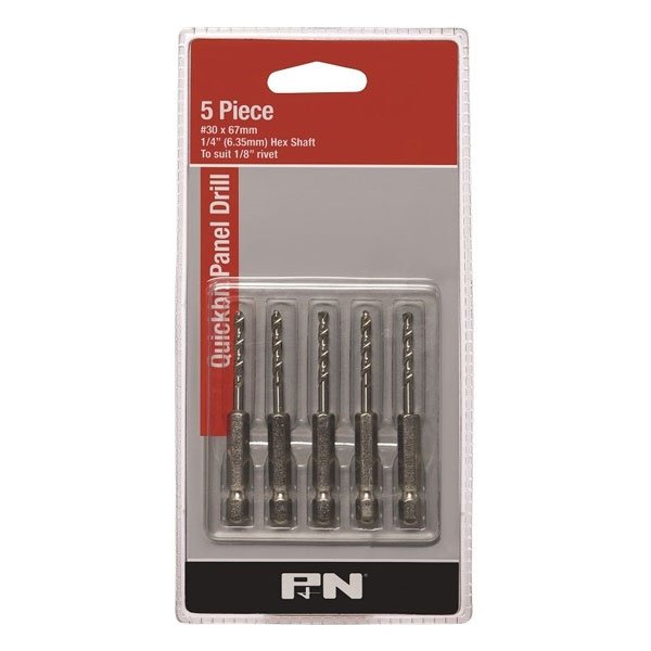 P&N Quickbit 5 Piece Panel Drill Set