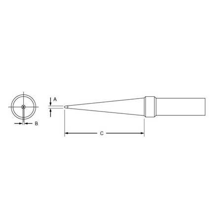 Weller PTK7 Solder Tip 1.19mm Long Screwdriver