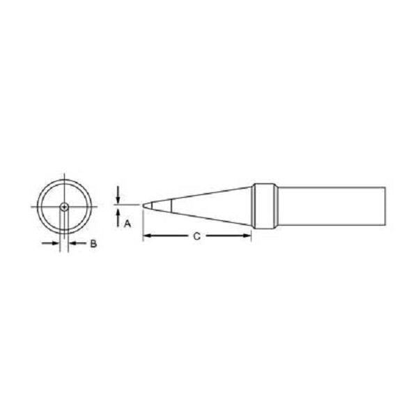 Weller Tip Soldering Conical 800Â°F 1/32