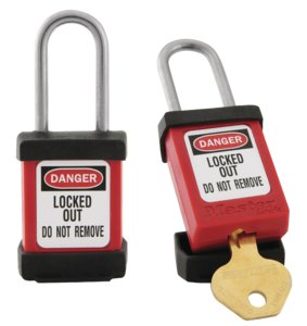 Master Lock S31 Global Thermoplastic Safety Padlock, Red
