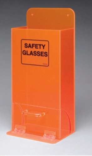 Brady Safety Glasses Dispenser, H457 x W203 x 102mm Diameter, Acrylic, Fluorescent Orange