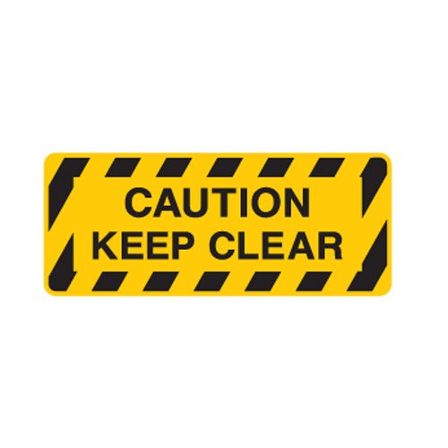 Brady Safety Stair Marker - Caution Keep Clear, H180mm x W440mm, Yellow/Black