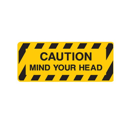 Brady Safety Stair Marker - Caution Mind Your Step, H180mm x W440mm, Yellow/Black