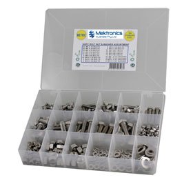 Securefix Bolts, Nuts & Washers - Hex Stainless Steel 304 Metric, 360 Pce